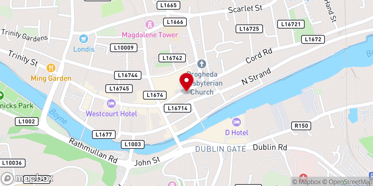 Map showing location of Highlanes Gallery
