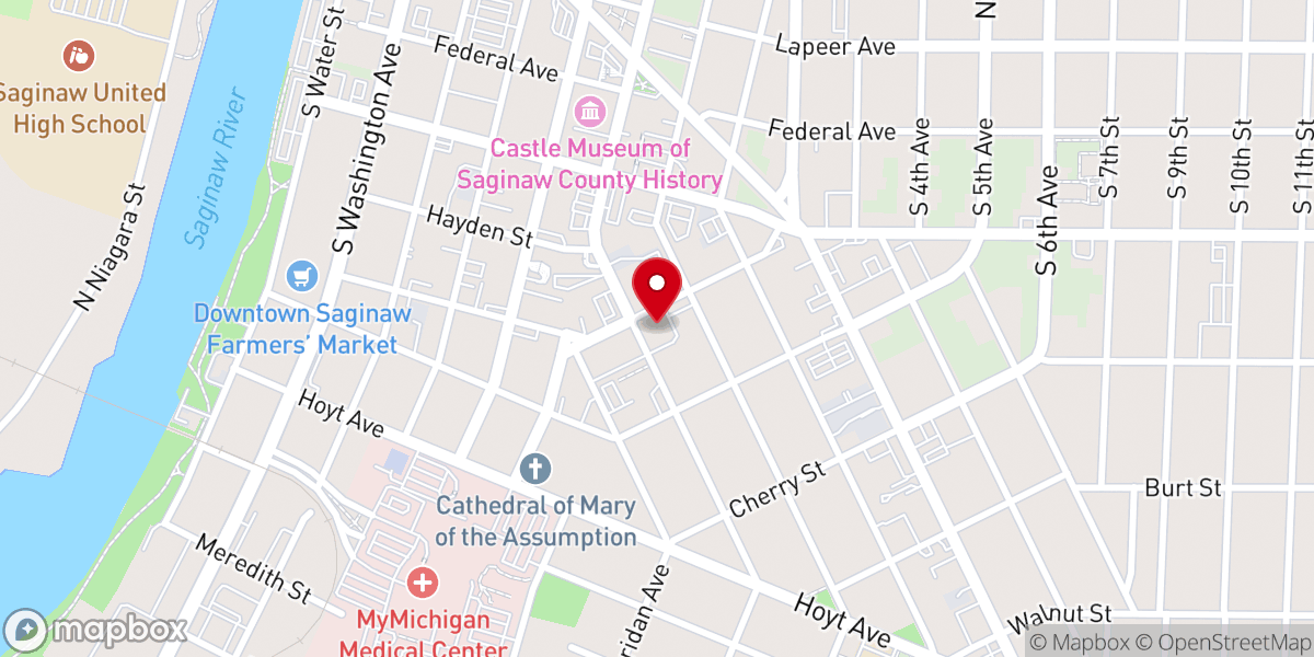 Map showing location of Warren Avenue Presbyterian Church