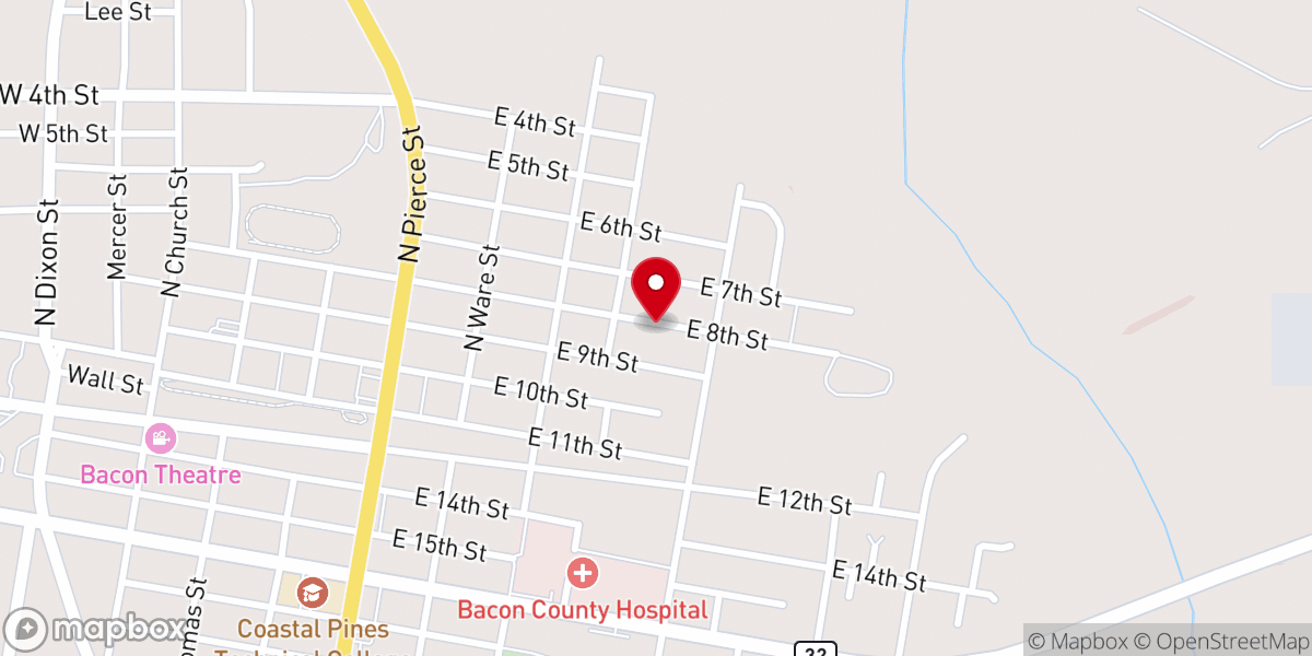 Map showing location of Church of God of Prophecy