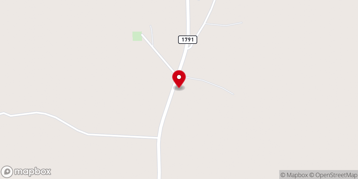 Map showing location of Farris Chapel