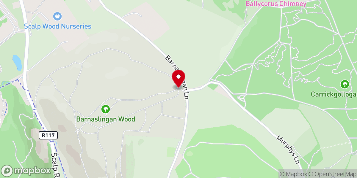 Map showing location of Barnaslingan Forest