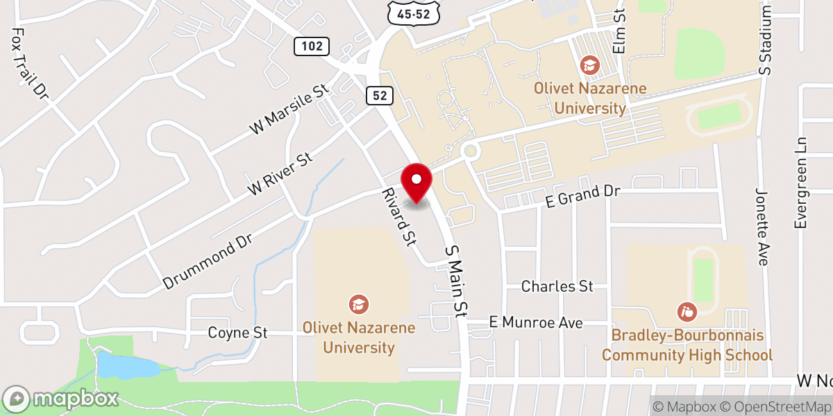 Map showing location of Chicago Central District Church