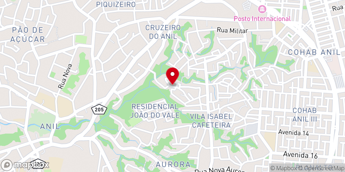 Map showing location of Igreja Pentecostal Jetaet