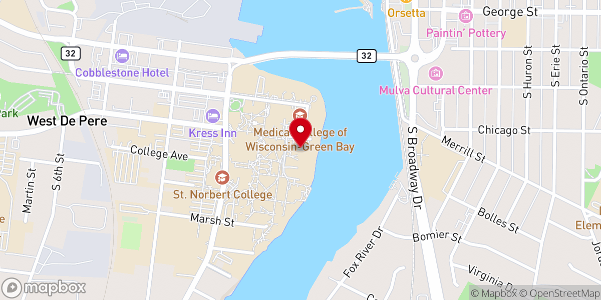 Map showing location of St. Joseph Residience Hall