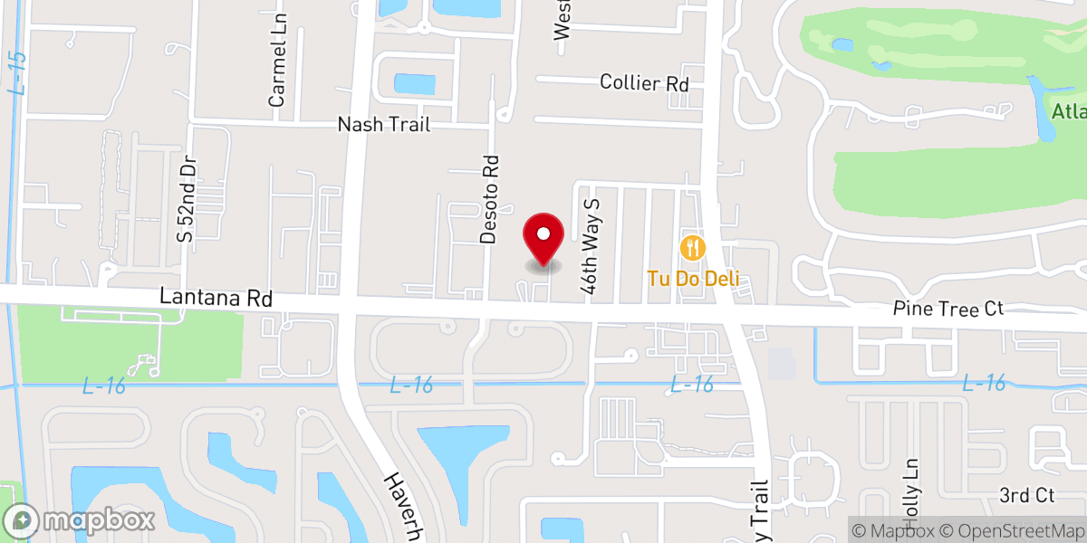 Map showing location of Sinai Missionary Baptist Church