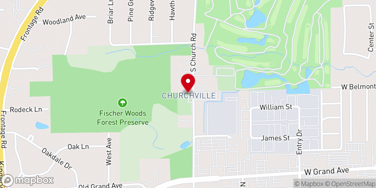 Map showing location of Churchville Schoolhouse