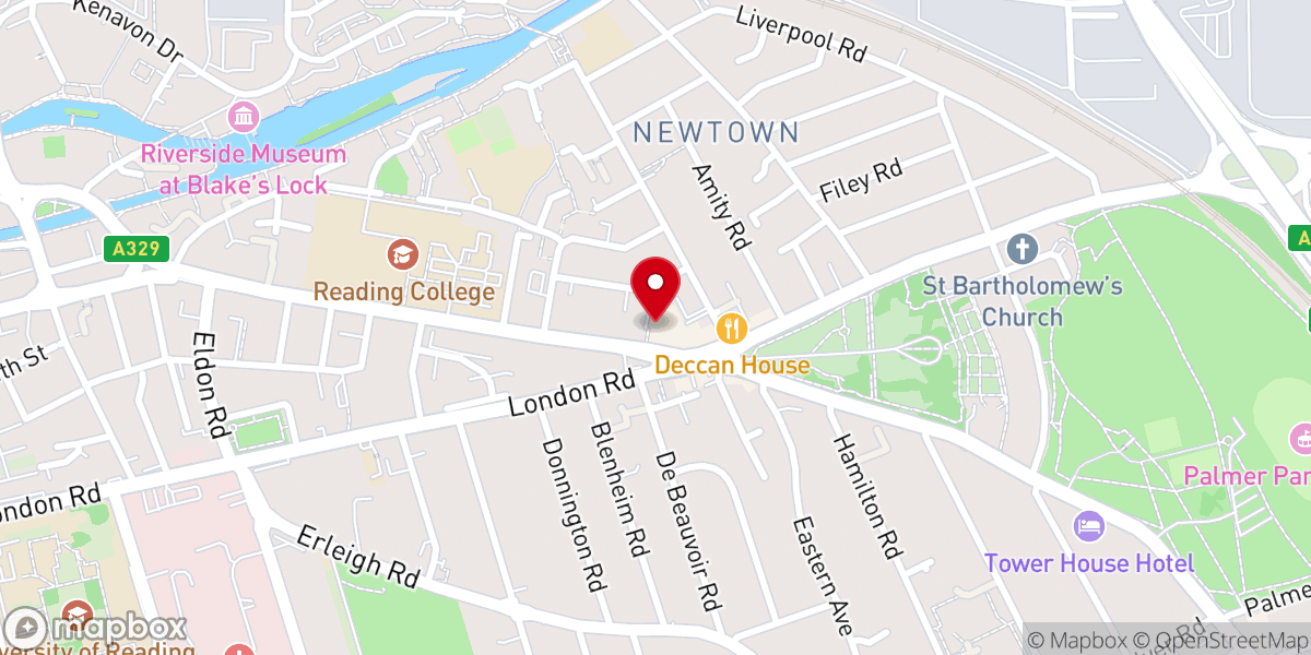 Map showing location of Wycliffe Baptist Church