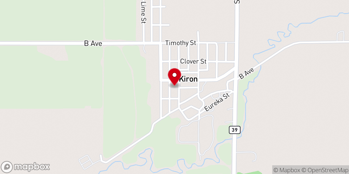 Map showing location of Saint Johns Lutheran Church
