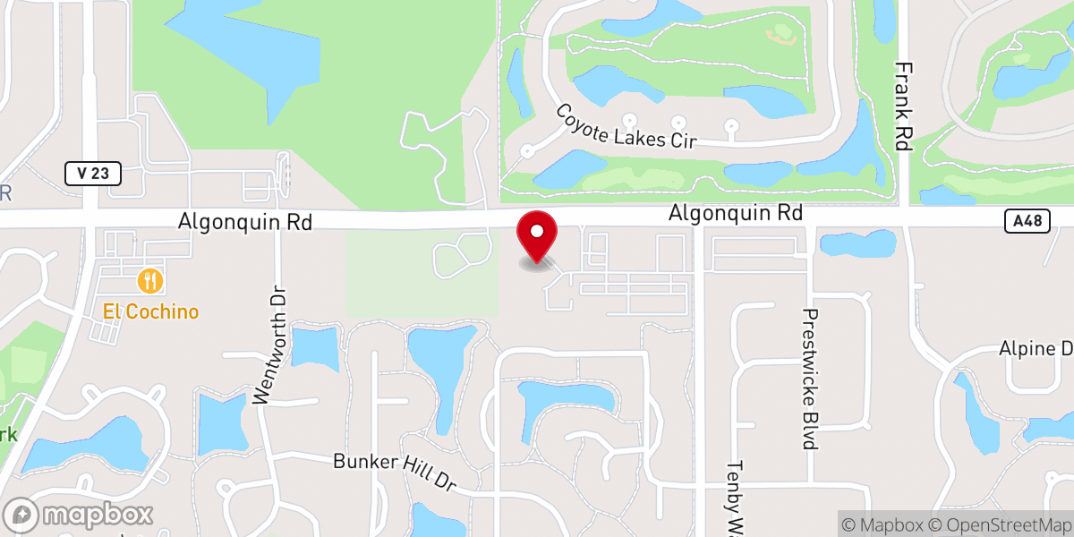 Map showing location of Christ United Methodist Church