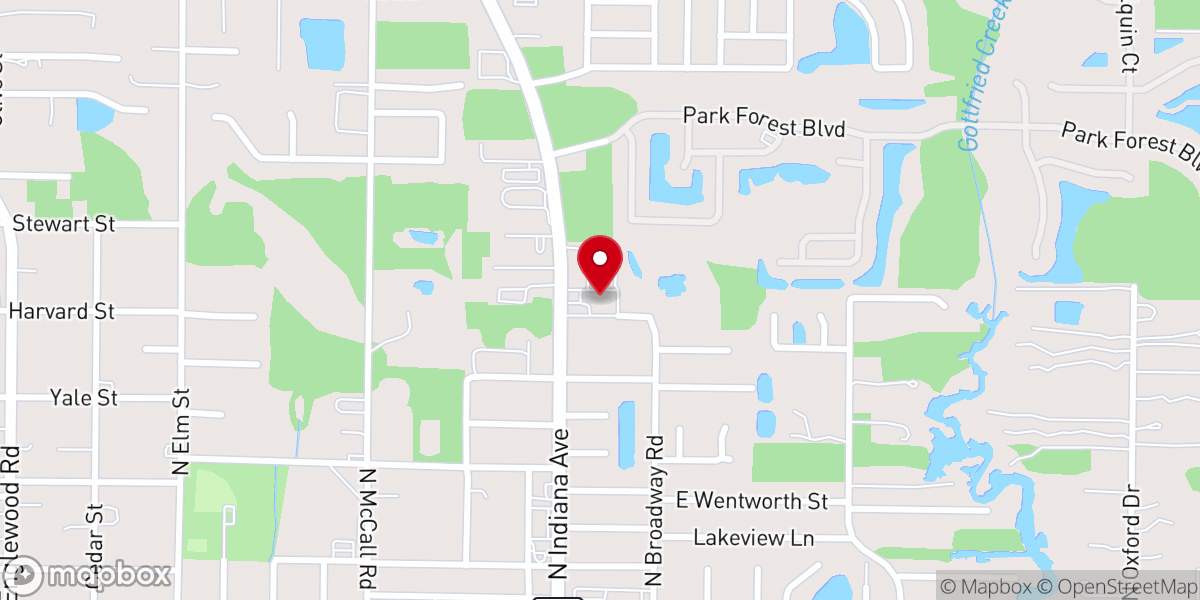 Map showing location of Elks Lodge