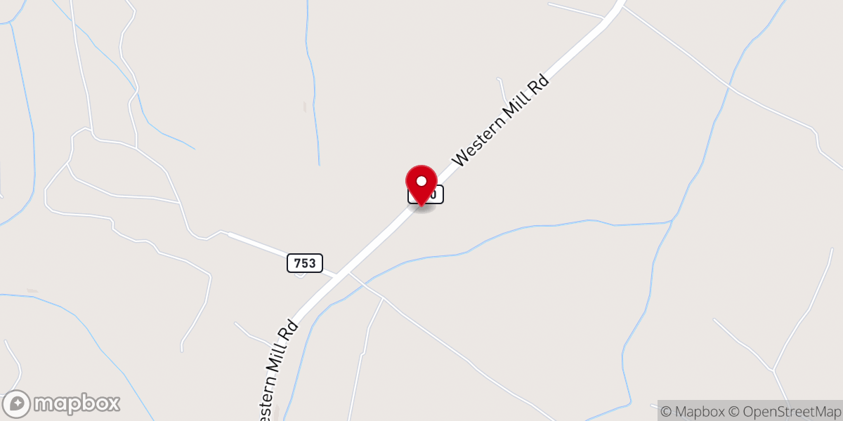 Map showing location of Bethany Baptist Church