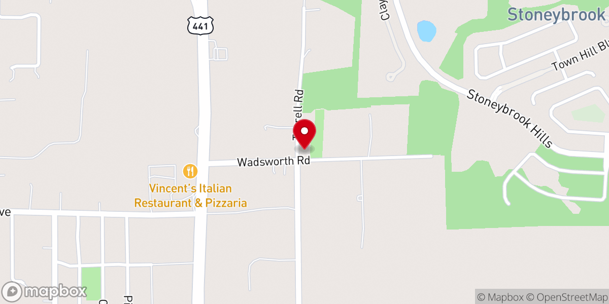 Map showing location of Greater Mt Carmel Church