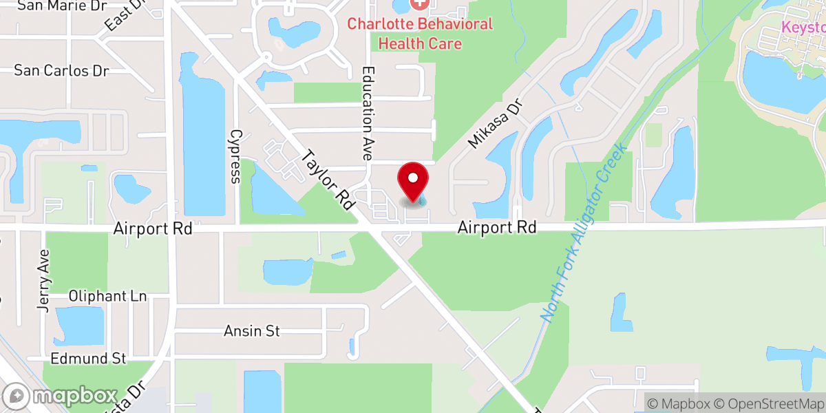 Map showing location of First Presbyterian Church of Punta Gorda
