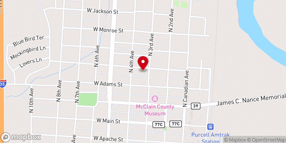 Map showing location of Our Lady of Victory Catholic Church
