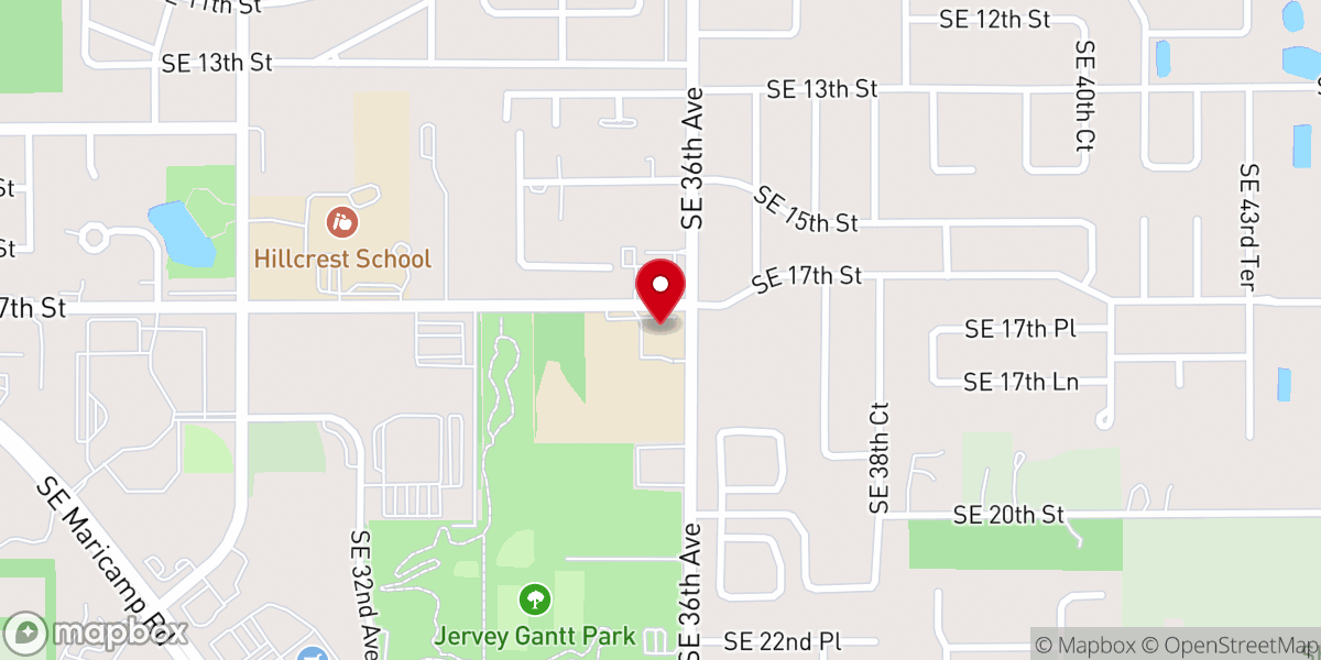 Map showing location of Central Baptist Church of Ocala Florida