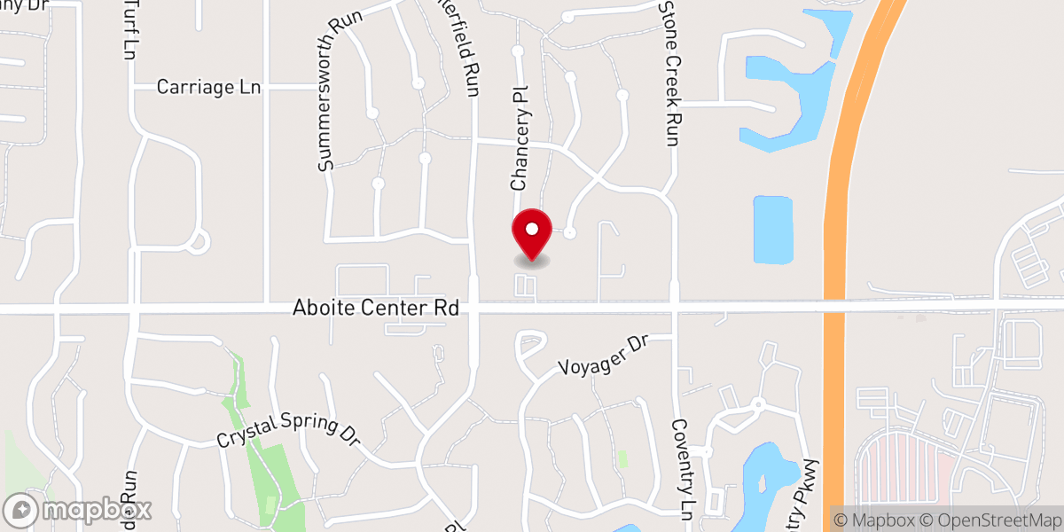 Map showing location of New Hope Baptist Church