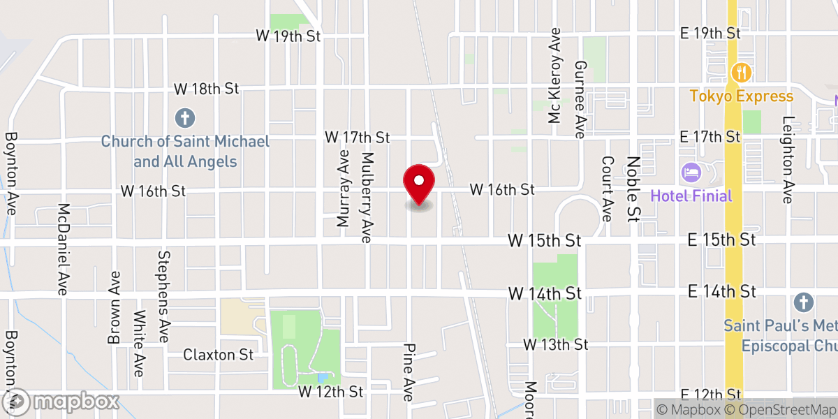 Map showing location of Church of God