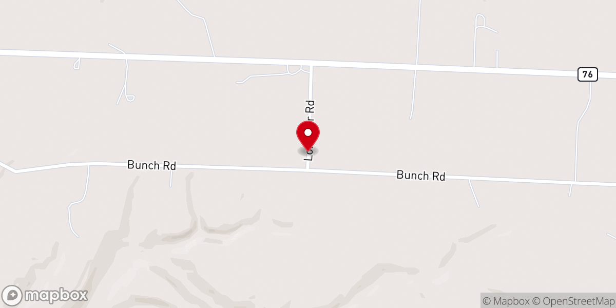 Map showing location of Lone Star Church