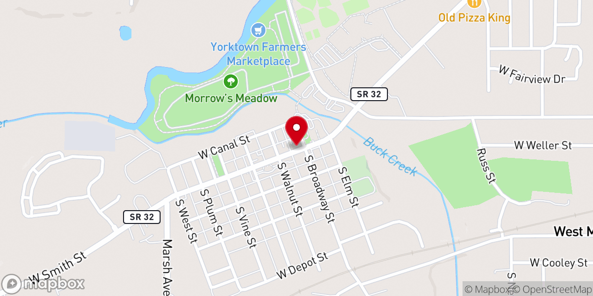 Map showing location of Cammack United Methodst Church