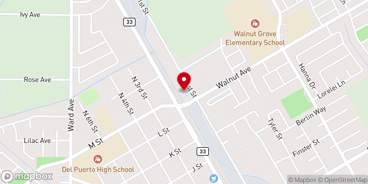 Map showing location of New Home Foursquare Church