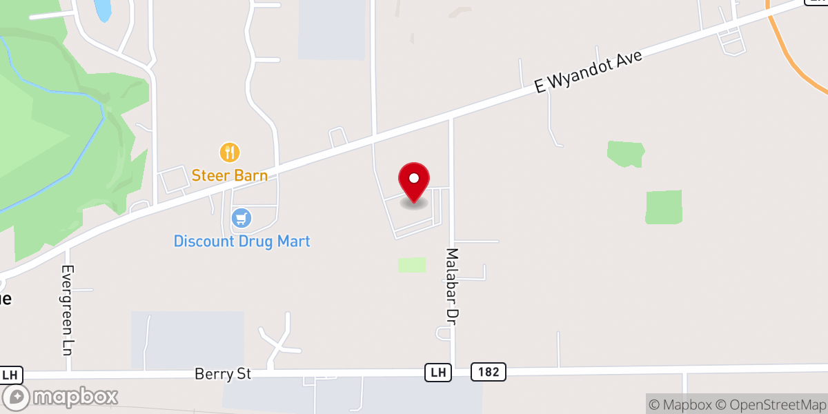 Map showing location of Trinity Evangelical Upward Sports Leagues