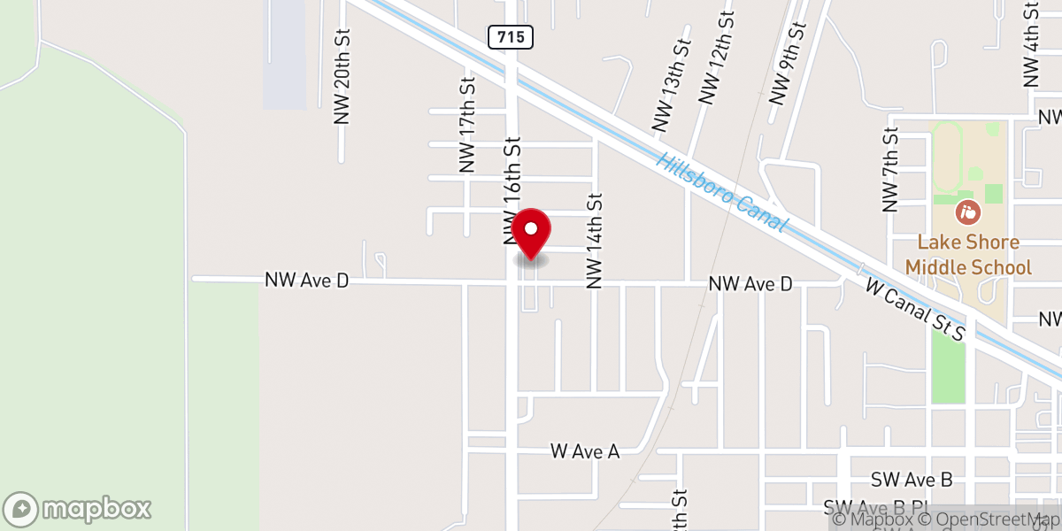 Map showing location of Compassion Christian Center