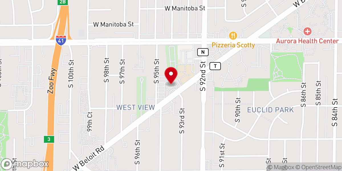 Map showing location of Saint Matthias Catholic Parish
