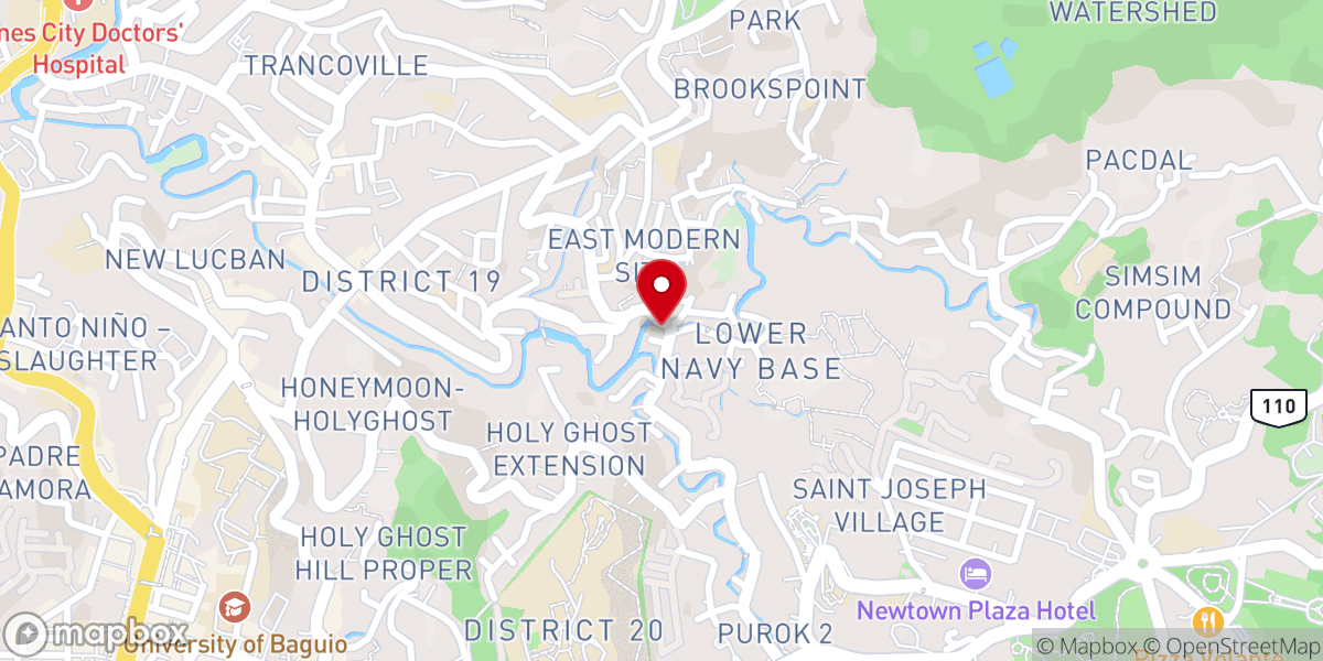 Map showing location of Cornerstone Baptist Church Baguio City