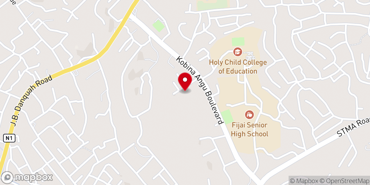 Map showing location of Winners' Chapel International, Takoradi