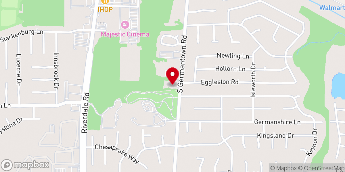 Map showing location of Germantown Korean Baptist Church