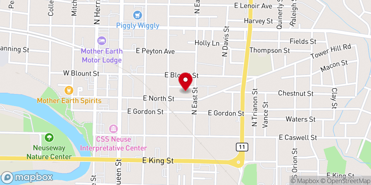 Map showing location of St Augustus AME Zion Church