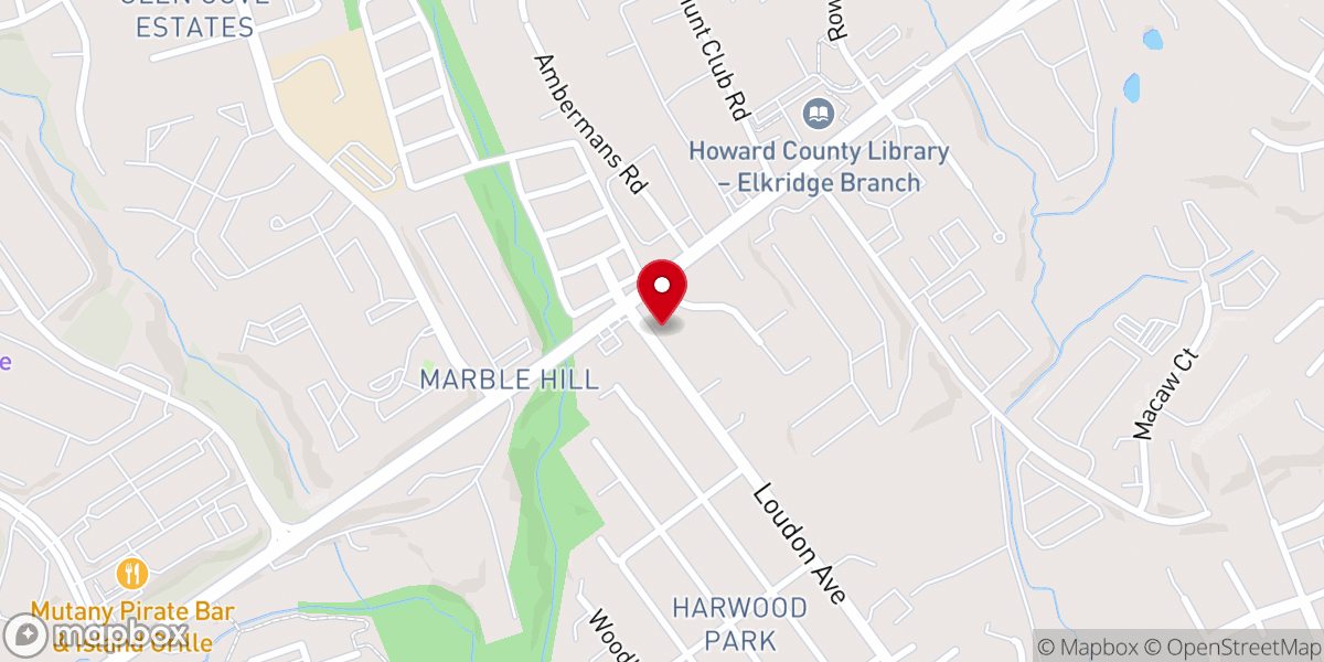 Map showing location of Baltimore Christadelphian Meeting Hall