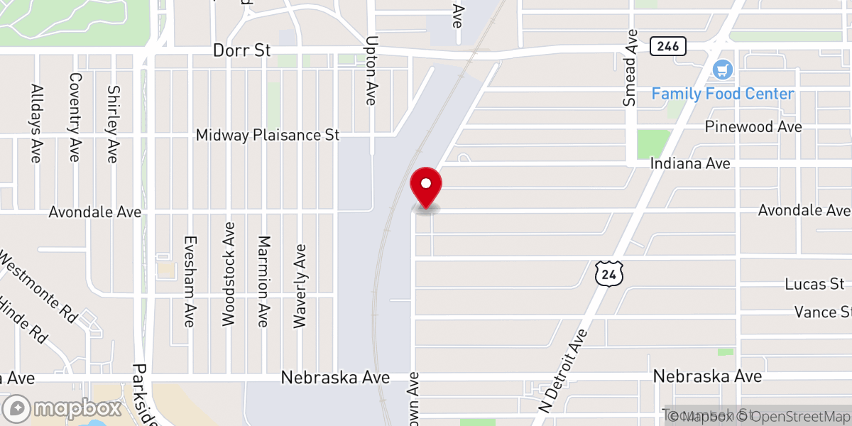 Map showing location of Saint Paul Church of God in Christ