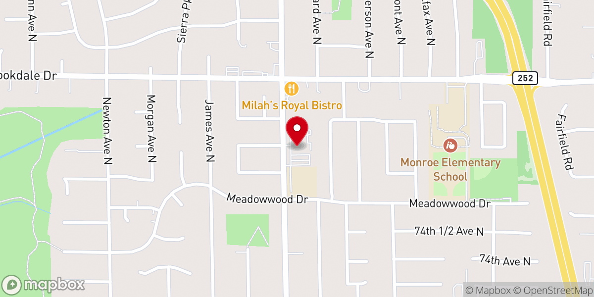 Map showing location of Vertical Life Church