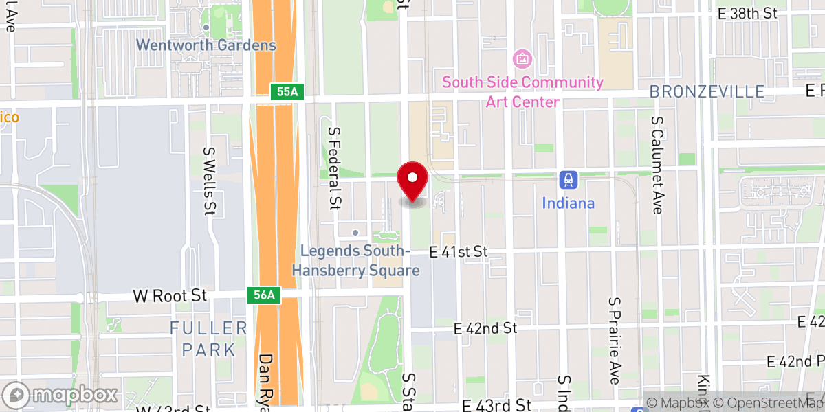 Map showing location of Roberts Temple Church of God in Christ