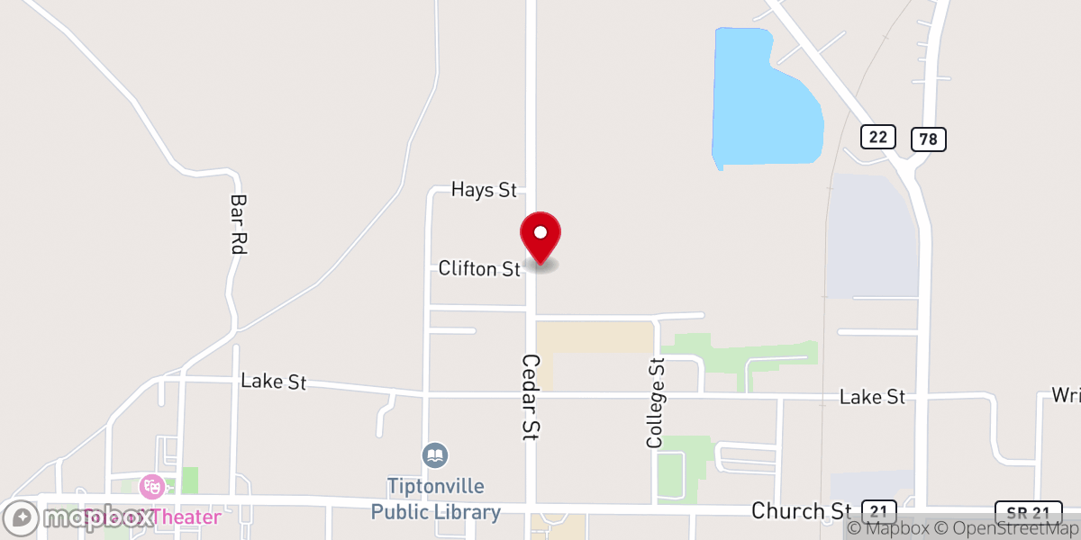 Map showing location of St John Missionary Baptist #2