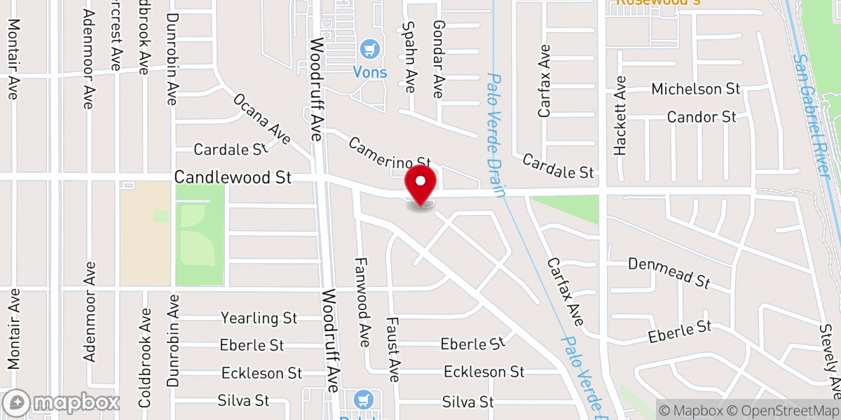 Map showing location of Candlewood Church