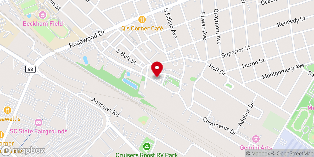 Map showing location of Tabernacle Holiness Church