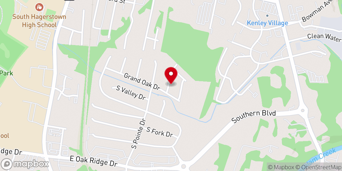 Map showing location of Baptist church