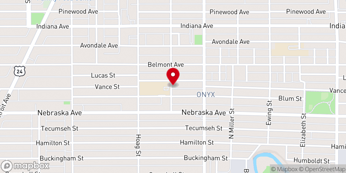 Map showing location of True Church of God Sanctified