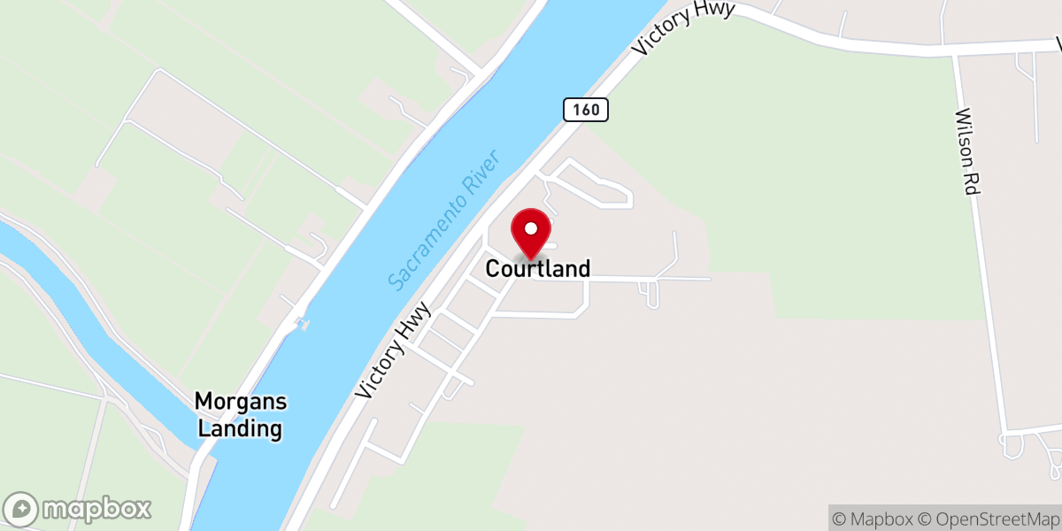 Map showing location of Iglesia Bautista Courtland