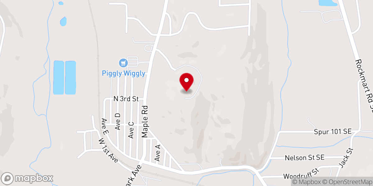 Map showing location of First United Pentecostal Church