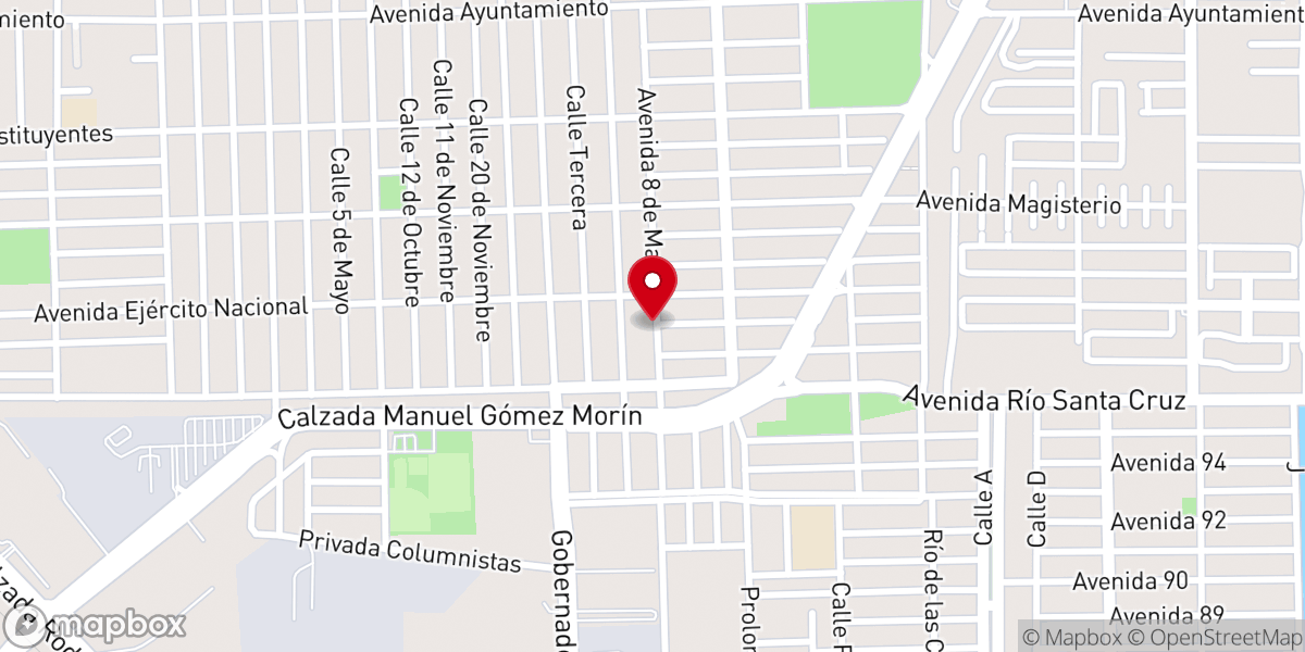 Map showing location of Templo Cristiano Manantial de vida
