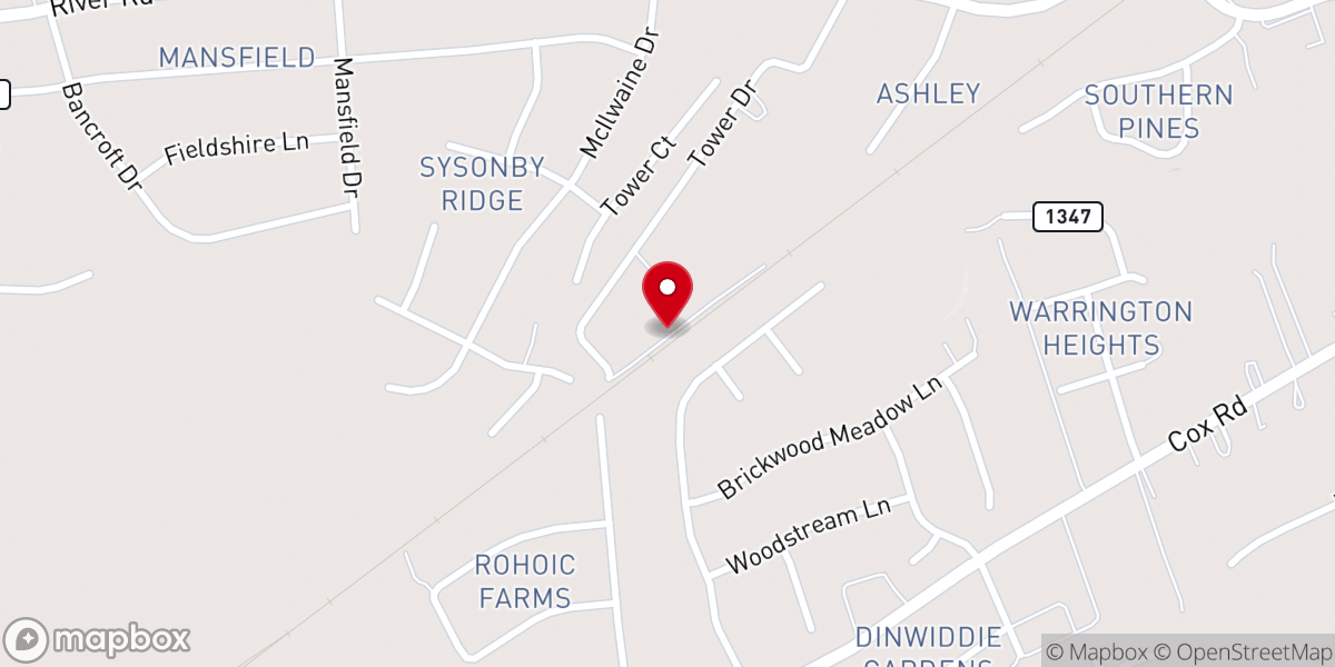 Map showing location of Faith & Hope Temple Church of God in Christ