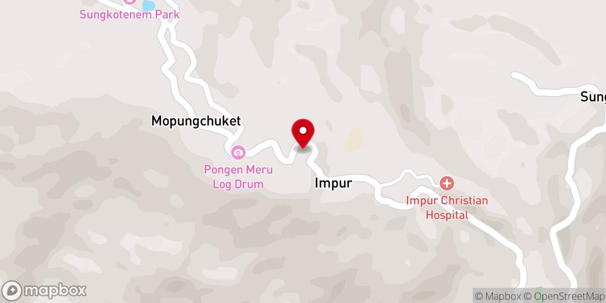 Map showing location of Impur Baptist Arogo Church