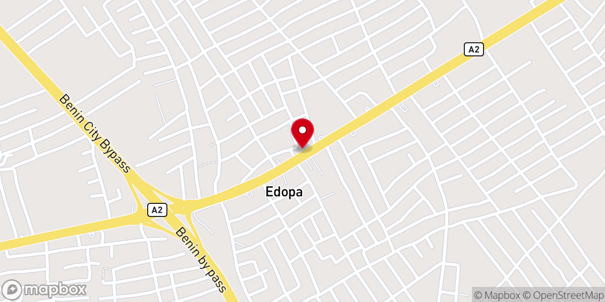 Map showing location of Living faith church,Winners chapel Idokpa