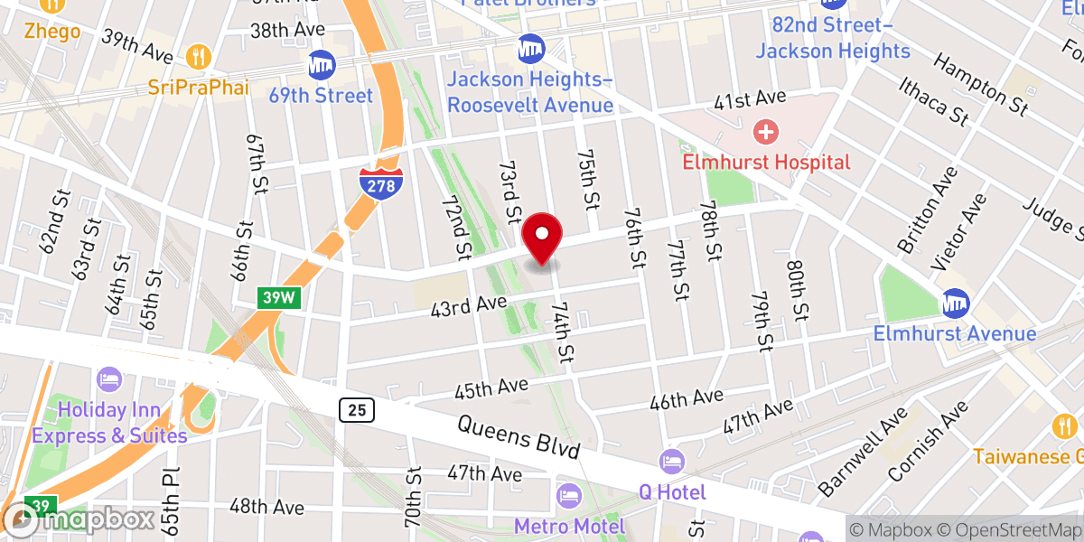 Map showing location of St. Mary's Romanian Orthodox Church