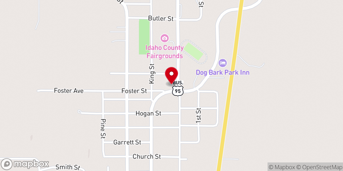 Map showing location of Emmanuel Baptist Church