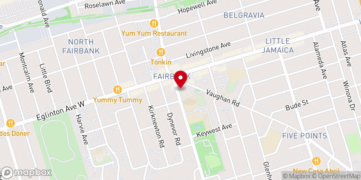 Map showing location of St. Hilda's Anglican Church