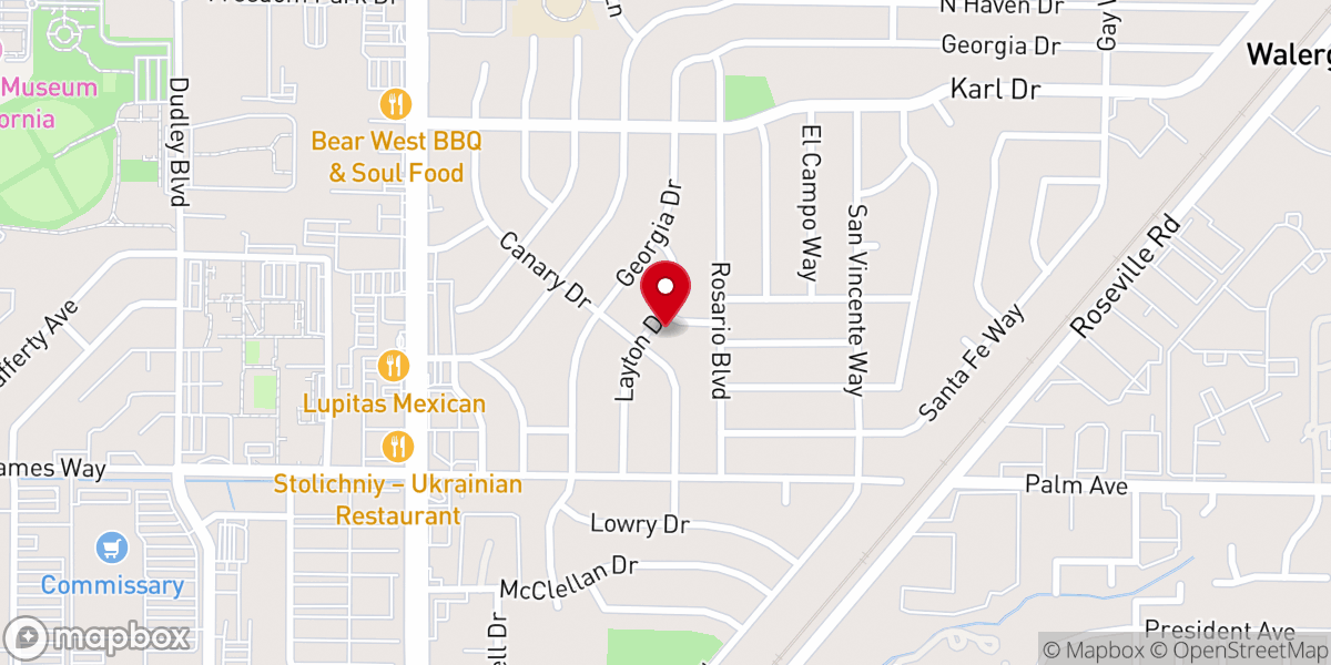 Map showing location of North Highlands Community Church of God in Christ Incorporation